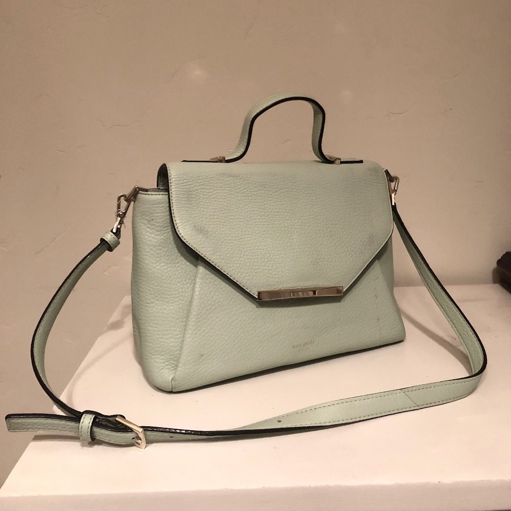 Kate Spade Pebble Leather Bag in Mint Color